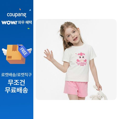 프리미에팜 아동용 캐치 티니핑 퍼프소매 5부 상하의 세트