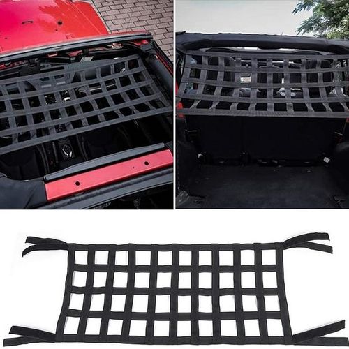 지프 랭글러 YJ TJ JK JKU JL JLU 1987-2024 2025용 제카 메시 카고 네트 루프 탑 해먹+