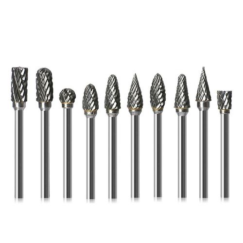 더블헥사곤 텅스텐 조각 비트 10pcs 드레멜 초경 날 카바이드, 1세트