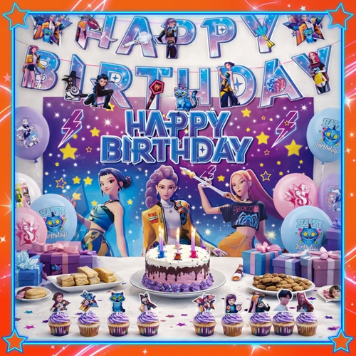 케이팝 데몬헌터스 생일 파티 10분 완성 세트