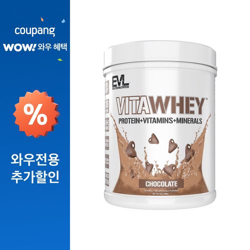 EVLUTIONNUTRITION 비타 웨이 프로틴 비타민 미네랄 초콜릿, 1개, 596g