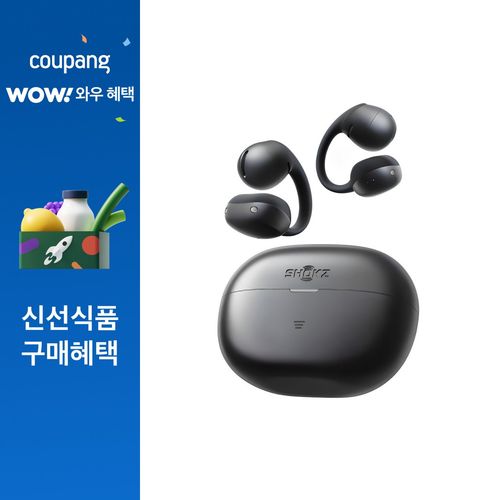 샥즈 신제품 오픈닷 에어 OpenDots Air E210 이어클립형 오픈형 블루투스 이어폰, 블랙-BK