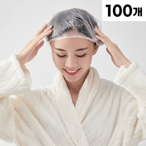 일회용 헤어캡 비닐캡 트리트먼트 샤워 염색 헤어 방수 샤워캡 비닐 파마 머리 위생모 1회용 미용실 투명 커버