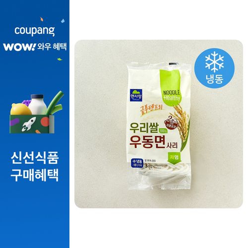 면사랑 우리쌀 100% 우동면사리 3개입 (냉동), 600g, 1개