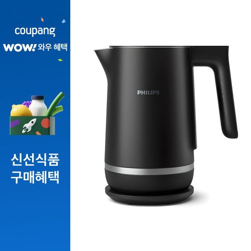 필립스 온도조절 이중 단열 무선 전기포트 9000 시리즈 블랙, HD9396/90