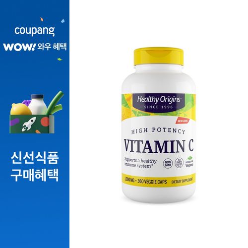 헬시오리진스 하이 포텐시 비타민 C 1000mg 베지 캡, 360개입, 1개, 360정