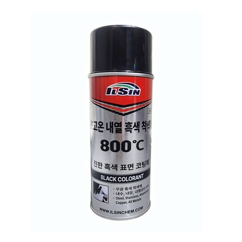 흑색착색제 초고온 내열 스프레이 도색 내열 페인트 흑색 무광, 420ml, 1