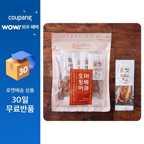 바베큐 오징어 10입, 250g, 1개