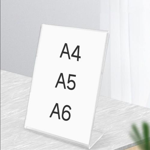 투명 아크릴 쇼케이스 A6A5 스탠드 꽂이 사인물 l자 아크릴 메뉴판 거치대 진열대 안내판 테이블 책상 사인