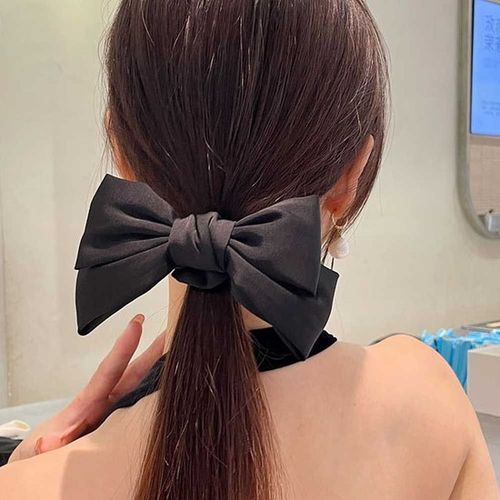 헤어소품 여자 파티 모임 룩 새틴 빅 리본 곱창 밴드 머리 끈