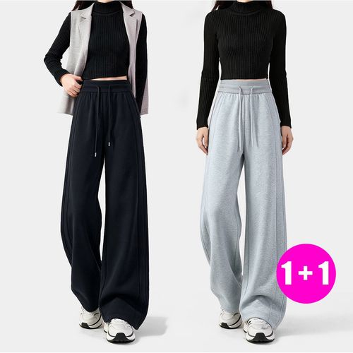 편안한42 1+1 데일리 여성 트레이닝바지 루즈핏 와이드팬츠