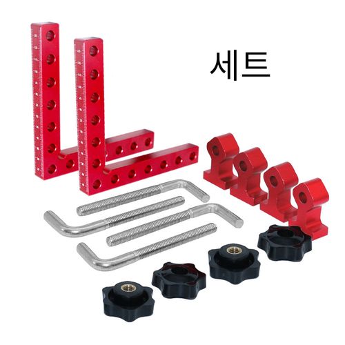 90도 직각 눈금자 목공 스틸 클램프 직각자, 1세트