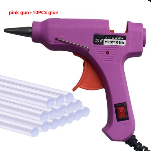 20W 핫멜트 글루건 DIY 미니 가정용 산업용 글루건 열 온도 조절식 EU 전기 수리 도구 7mm 글루 스틱 사용