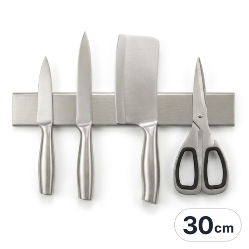 코코바움 스텐304 자석 칼걸이, 30cm, 1개, 실버