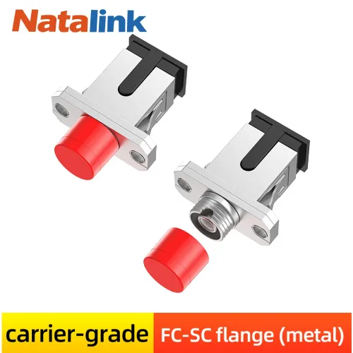 Natalink 6pcs FC ST 광섬유 커플러 어댑터 D 유형 서버 랙 패치 용 캐리어 등급 커넥터