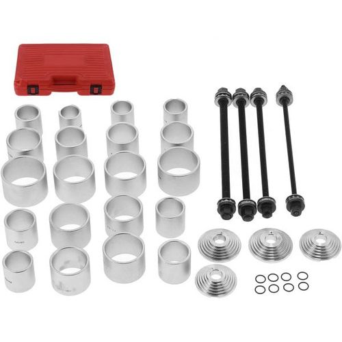 Brilluxa 28pcs 부싱 프레스 키트 대부분의 차량용 풀 슬리브 부시 베어링 씰링 4개 당김 스핀들 케이스