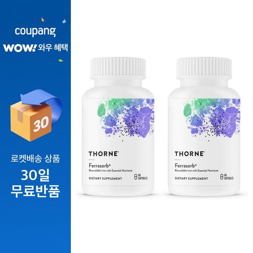 쏜리서치 페라솝 철분 코펙터 포함 캡슐, 60정, 2개