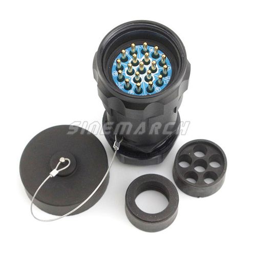 Socapex 19핀 수/암 커넥터 M40 19-28mm 케이블 글랜드 금도금 황동 핀사전 설치됨