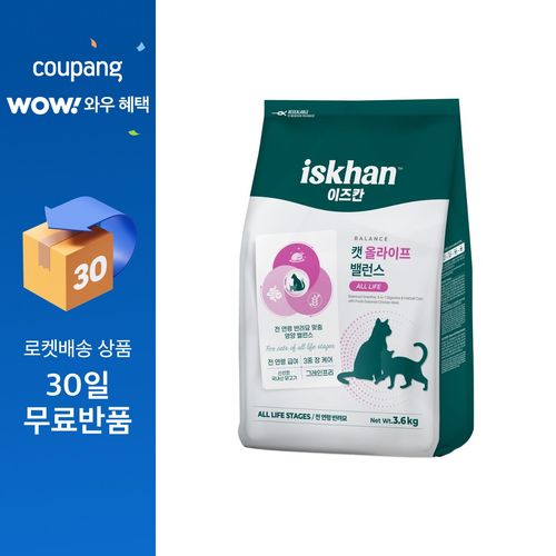 이즈칸 캣 올라이프 밸런스, 3.6kg, 1개, 헤어볼+장건강