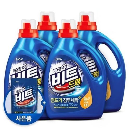 비트 액체세제 3L 용기x4개 드럼용 /세탁세제/액체세