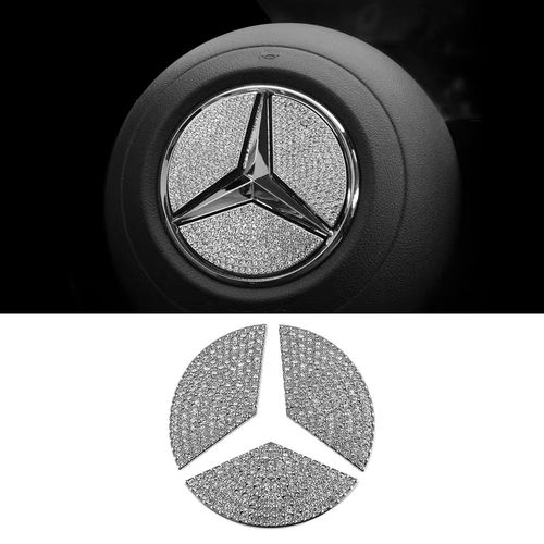벤츠 핸들 엠블럼 크리스탈 스티커 C클래스 E클래스 S클래스 GLC GLE GLS 실내 튜닝