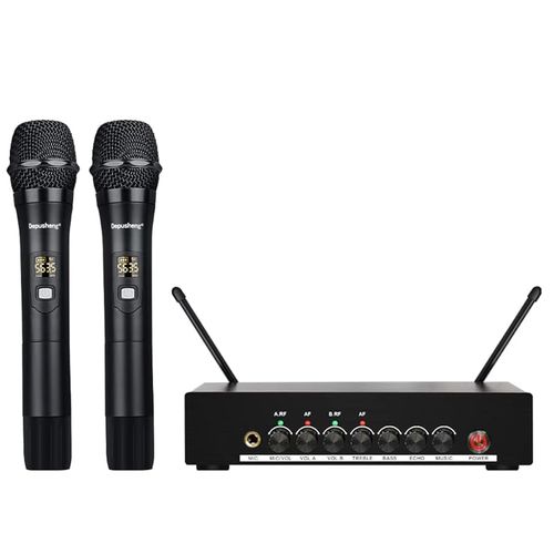 Depusheng 데푸솅 D3 프로페셔널 듀얼 무선 마이크 UHF 블루투스 노래방