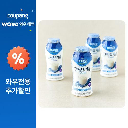 매일바이오 고단백 그릭요거트 드링크 무가당 플레인, 1개, 4개입, 150ml