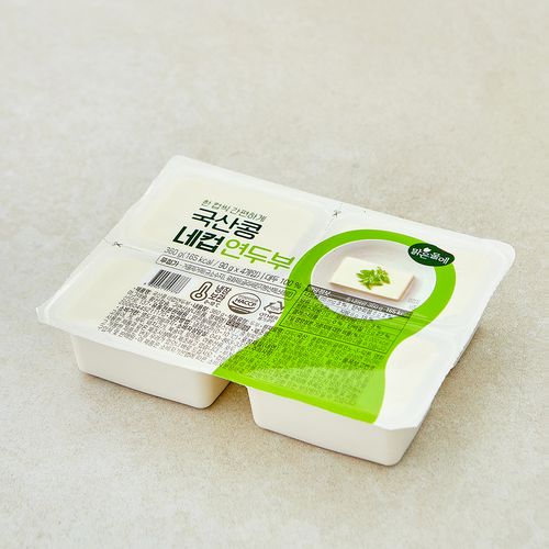 맑은물에 국산콩 네컵 연두부 4개입, 360g, 1개