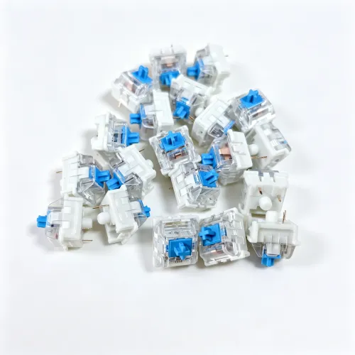 50/100pcs 스위치 기계식 키보드 블루 키 스위치 교체 MX 스위치용 3핀 방진 선형 촉각 클릭 소리