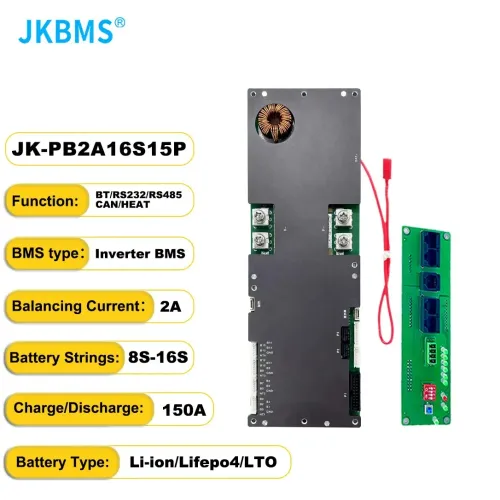 JIKONG V19 스마트 인버터 BMS 8S 16S 24V 150A 가족 에너지 저장 Lifepo4/Li-ion/LTO Growatt Deye