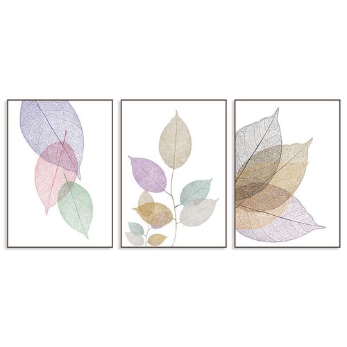 정밀 나뭇잎 5점 대형 60x80cm 식물 액자 대형 액자