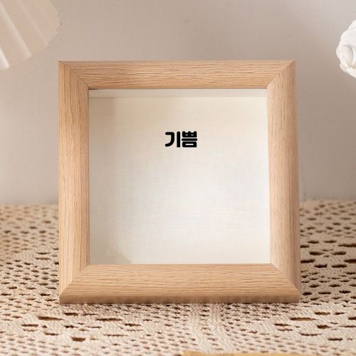 미니 원목 액자 사각형 입체 사진 전시 탁상용 벽걸이 DIY 장식 소품