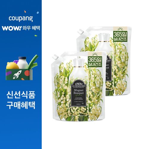 르샤트라1802 인퓨전 섬유유연제 뮤게부케향 리필, 2L, 2개