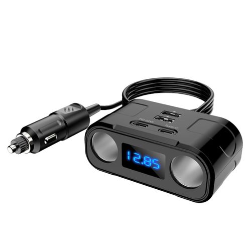 주닉스 차량용 스마트 멀티 충전기 스마트 전기 라이터 USB-A TYPE-C 차량용 고속 충전기, 단일상품