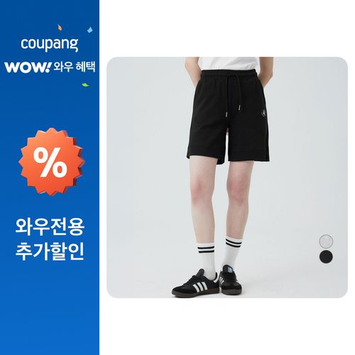 ELLE PARIS 여성용 자수 로고 루즈핏 데일리 스웻 쇼츠