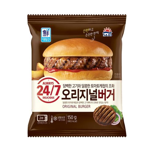 사조대림 오리지널버거 150g×30개