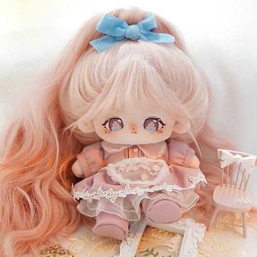 티니숲속 20cm 솜인형 루루 뼈깅 가발 의상 세트, 1개, 루루+가발+에이프런 원피스세트, 20cm