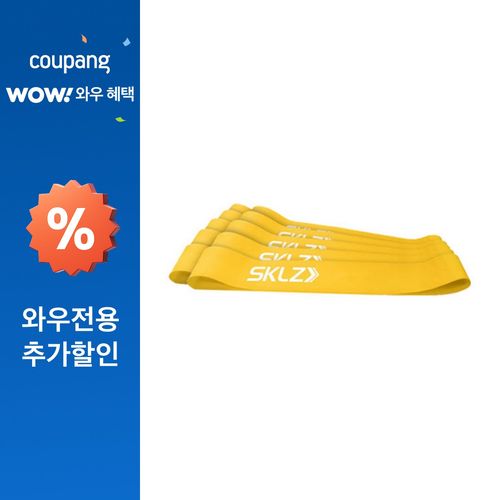 스킬즈 트레이닝용품 미니밴드 탄성 루프밴드 1단계 10개입, 옐로우