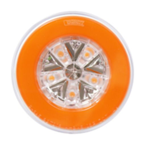 대성부품/LED 면발광 데루등/12V/24V/화물차/브레이크등/대형트럭/테일램프/원형/수입/특장차/렉카/윙바디/샷시/추레라/츄레라/트레일러/엑시언트/볼보/스카니아/만/벤츠/유로/인, 황색 (24V)