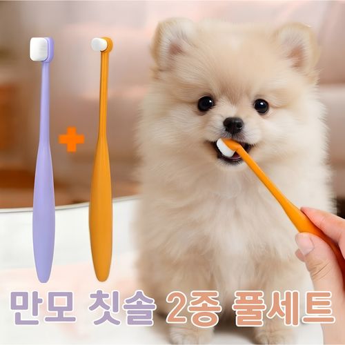 피스펫 강이지 칫솔 고양이 칫솔 초미세모 만모 2종