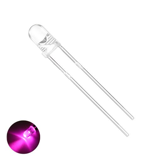 3mm 고휘도 핑크 10개 LED 램프 2핀 3파이 다이오드 DIY 전자부품 분홍색