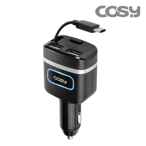 CGR2006AT 루피 QC3.0 USB2포트 차량용충전기 타입C,자동감김