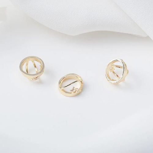 할로우 하프 라운드 비즈 프레임 황동 골드 도금 별 나비 스페이서 비즈 커넥터 DIY 팔찌 목걸이 쥬얼리 제작용