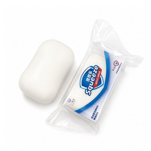 비누 크런치 슬랑이 말랑이 스퀴시, 1개, 80g, 화이트