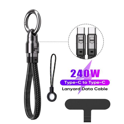 240W 충전 데이터 Type-C to Type-C 5A 초고속케이블 숏 미니 짧은 Short Cable USB-C 손목 스트랩 숏케이블 스트랩 태그홀더 열쇠고리 고리