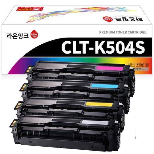 삼성 CLT-K504S 재생토너 4색세트 SL-C1453FW C1404W C1454FW 레이저프린터 라온잉크