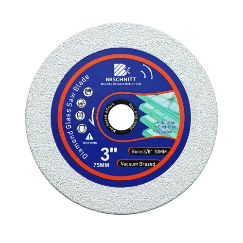 BRSCHNITT 다이아몬드 톱날 절단 유리 옥 대리석 타일 수공구 미니 앵글 연마기 3 인치 플레이트 75mm 1 개