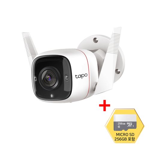 티피링크 Tapo TC65 CCTV + 256GB 2K Wi-Fi 실외 방수 매장용 가정용 300만화소 CCTV / 공식 판매점, TC65 + 256GB, 1
