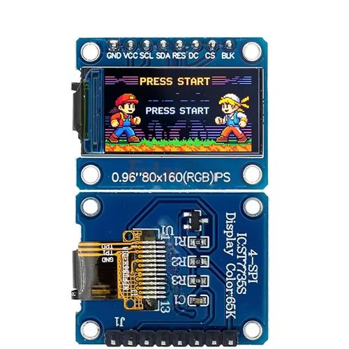 0.96인치 IPS TFT LCD SPI 디스플레이 모듈 (80x160, ST7735S), 3개