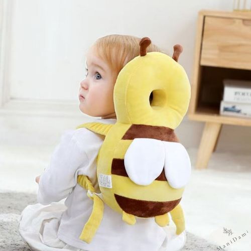 아기 머리쿵 방지 등받이 쿠션 꿀벌머리보호대